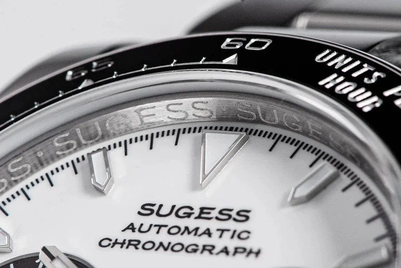 Sugess Panda Chronograph Uhrwerk Automatische Mechanische Chronograph Armbanduhr Wasserdicht Tauchen Männer Uhren Keramik Lünette Tona