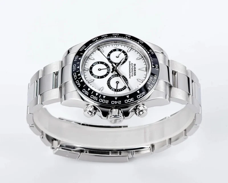 Sugess Panda Chronograph Uhrwerk Automatische Mechanische Chronograph Armbanduhr Wasserdicht Tauchen Männer Uhren Keramik Lünette Tona
