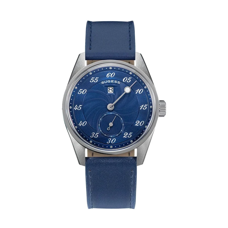 Sugess Herren-Armbanduhr, automatisch, mechanisch, ST1721-Uhrwerk, leuchtend, schlicht, modisch, wasserdicht, Glas, S451, Neu