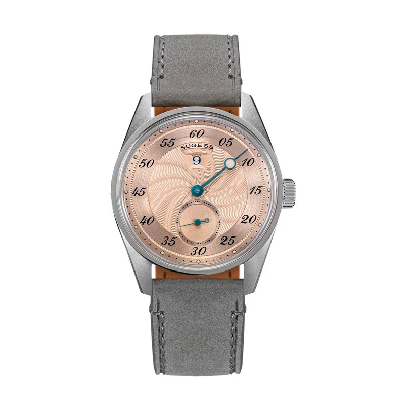 Sugess Herren-Armbanduhr, automatisch, mechanisch, ST1721-Uhrwerk, leuchtend, schlicht, modisch, wasserdicht, Glas, S451, Neu