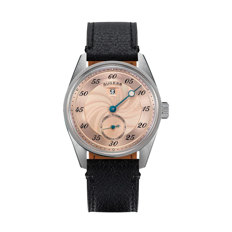 Sugess Herren-Armbanduhr, automatisch, mechanisch, ST1721-Uhrwerk, leuchtend, schlicht, modisch, wasserdicht, Glas, S451, Neu
