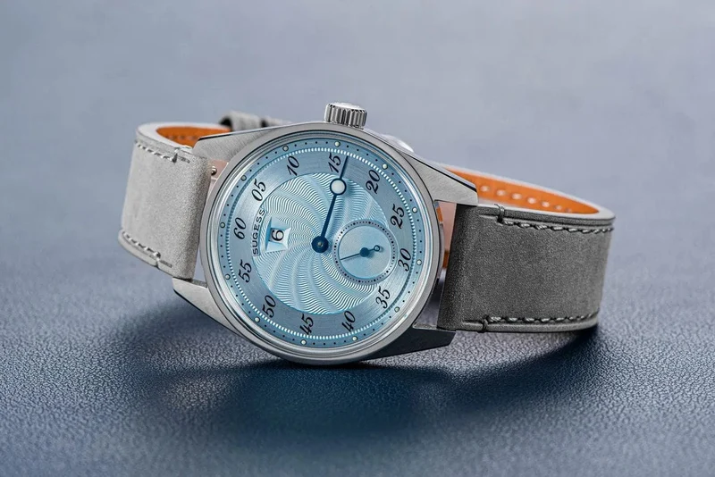Sugess Herren-Armbanduhr, automatisch, mechanisch, ST1721-Uhrwerk, leuchtend, schlicht, modisch, wasserdicht, Glas, S451, Neu