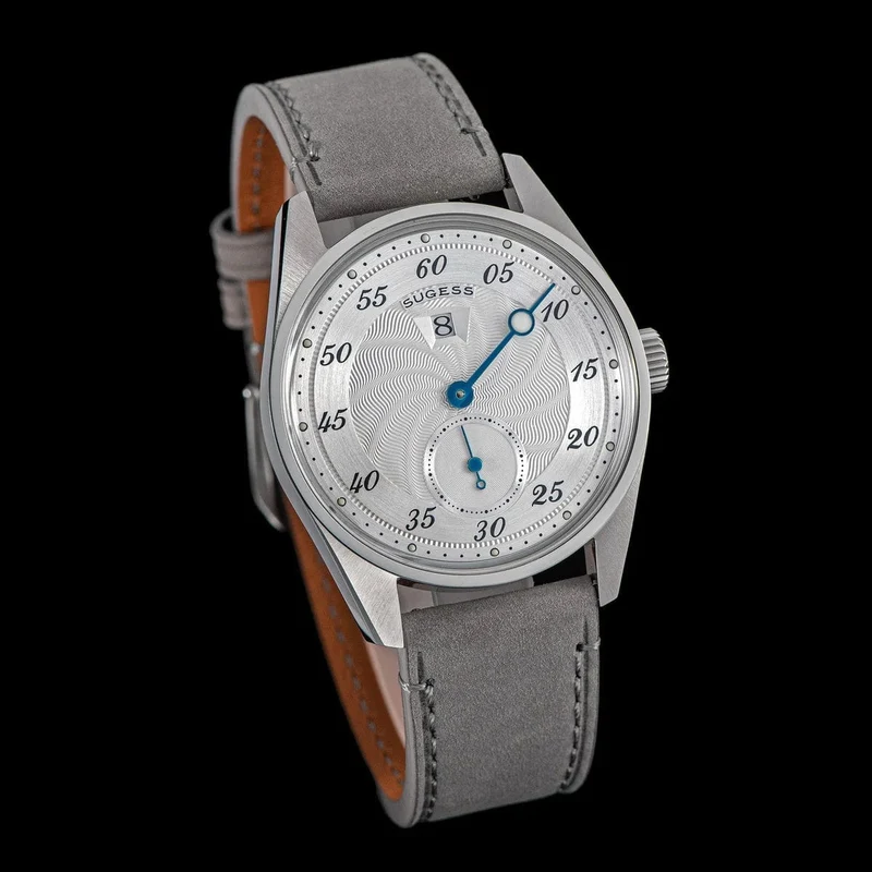 Sugess Herren-Armbanduhr, automatisch, mechanisch, ST1721-Uhrwerk, leuchtend, schlicht, modisch, wasserdicht, Glas, S451, Neu