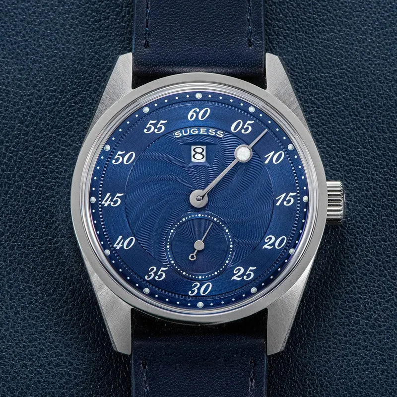 Sugess Herren-Armbanduhr, automatisch, mechanisch, ST1721-Uhrwerk, leuchtend, schlicht, modisch, wasserdicht, Glas, S451, Neu