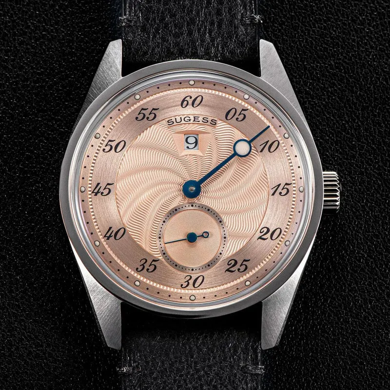 Sugess Herren-Armbanduhr, automatisch, mechanisch, ST1721-Uhrwerk, leuchtend, schlicht, modisch, wasserdicht, Glas, S451, Neu