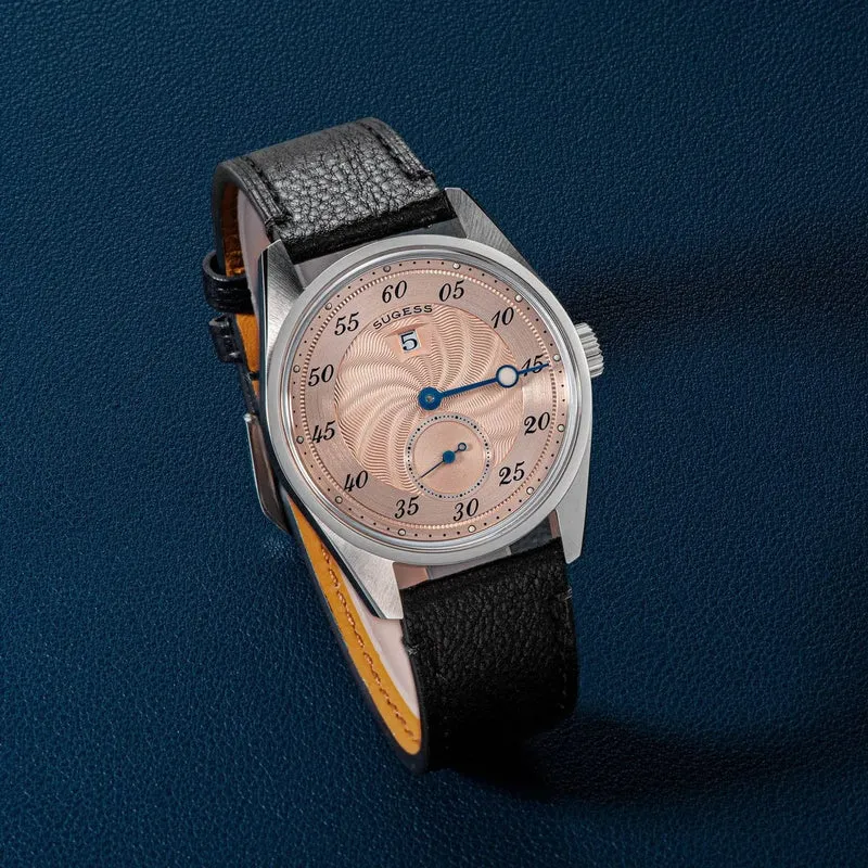 Sugess Herren-Armbanduhr, automatisch, mechanisch, ST1721-Uhrwerk, leuchtend, schlicht, modisch, wasserdicht, Glas, S451, Neu