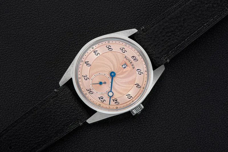 Sugess Herren-Armbanduhr, automatisch, mechanisch, ST1721-Uhrwerk, leuchtend, schlicht, modisch, wasserdicht, Glas, S451, Neu