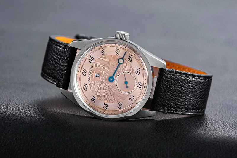 Sugess Herren-Armbanduhr, automatisch, mechanisch, ST1721-Uhrwerk, leuchtend, schlicht, modisch, wasserdicht, Glas, S451, Neu