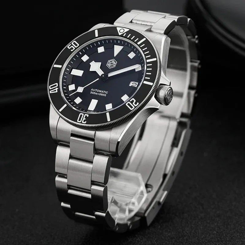 San Martin SN0121T Titan-Taucheruhr NH35 Automatikwerk Uhren Grade2 Titan 120 Click Wasserdicht 300m Armbanduhr