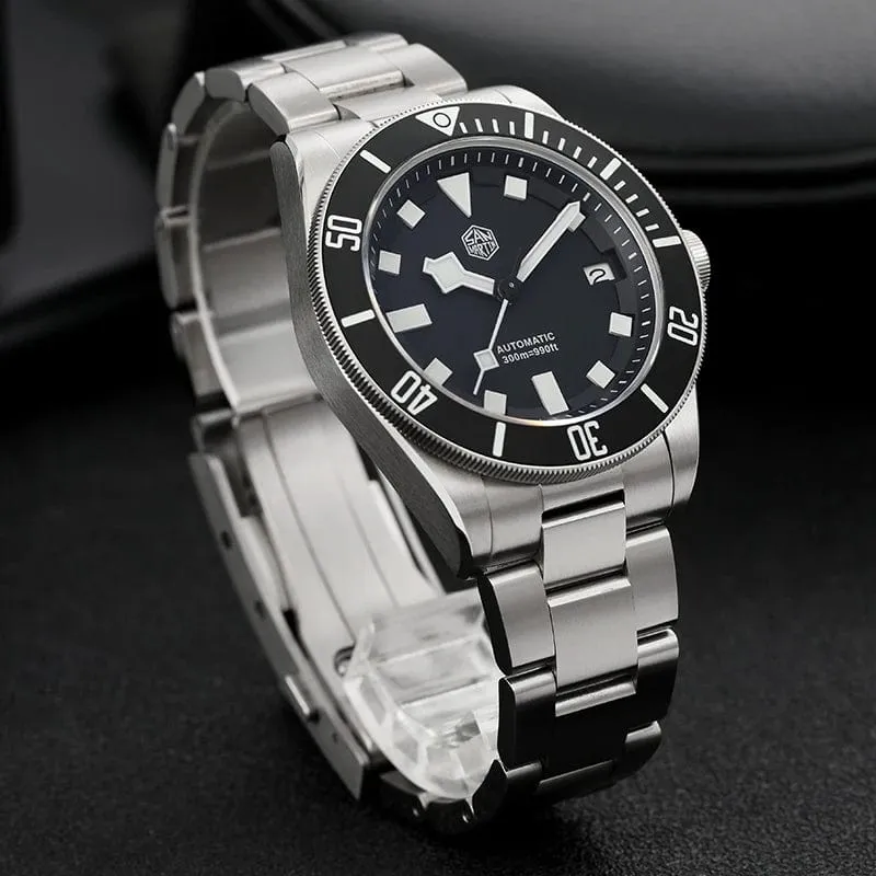 San Martin SN0121T Titan-Taucheruhr NH35 Automatikwerk Uhren Grade2 Titan 120 Click Wasserdicht 300m Armbanduhr