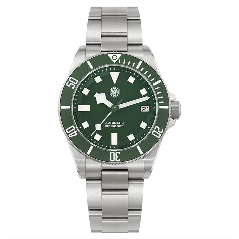 San Martin SN0121T Titan-Taucheruhr NH35 Automatikwerk Uhren Grade2 Titan 120 Click Wasserdicht 300m Armbanduhr