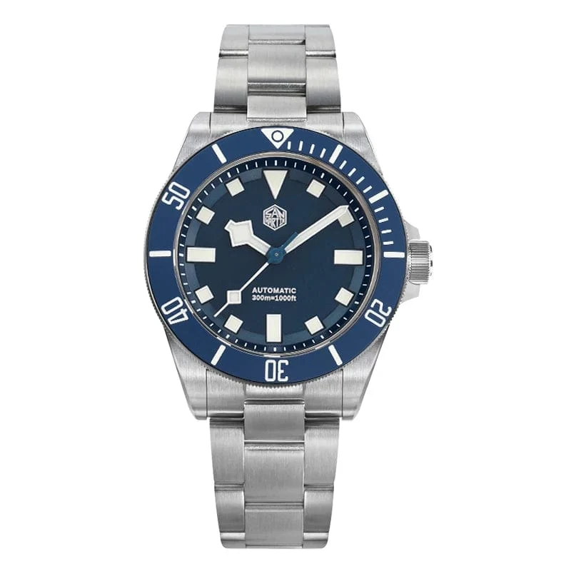 San Martin SN0121T Titan-Taucheruhr NH35 Automatikwerk Uhren Grade2 Titan 120 Click Wasserdicht 300m Armbanduhr