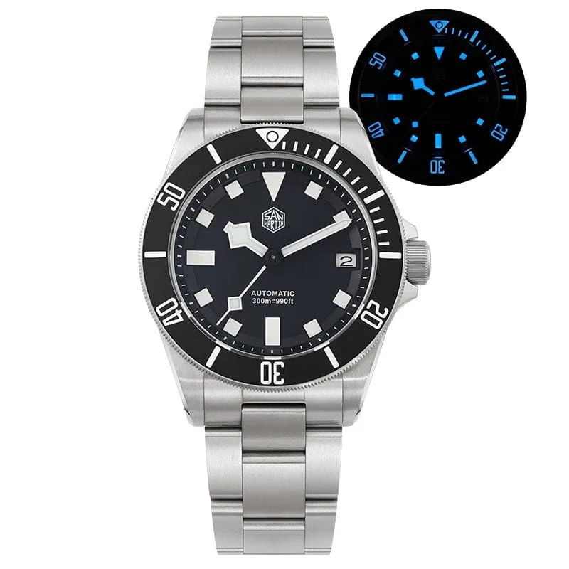 San Martin SN0121T Titan-Taucheruhr NH35 Automatikwerk Uhren Grade2 Titan 120 Click Wasserdicht 300m Armbanduhr
