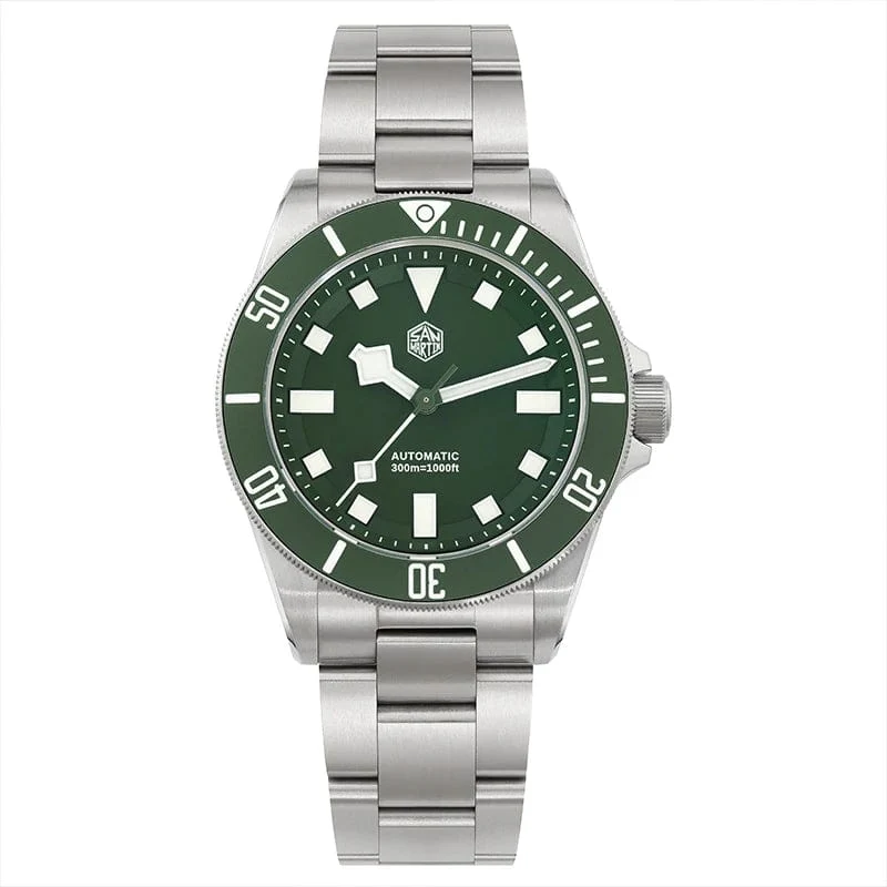 San Martin SN0121T Titan-Taucheruhr NH35 Automatikwerk Uhren Grade2 Titan 120 Click Wasserdicht 300m Armbanduhr