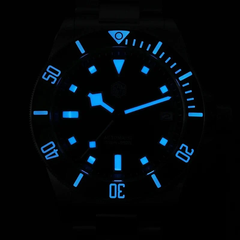 San Martin SN0121T Titan-Taucheruhr NH35 Automatikwerk Uhren Grade2 Titan 120 Click Wasserdicht 300m Armbanduhr