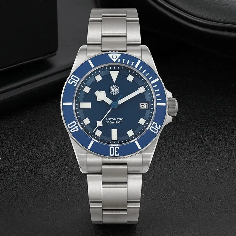 San Martin SN0121T Titan-Taucheruhr NH35 Automatikwerk Uhren Grade2 Titan 120 Click Wasserdicht 300m Armbanduhr