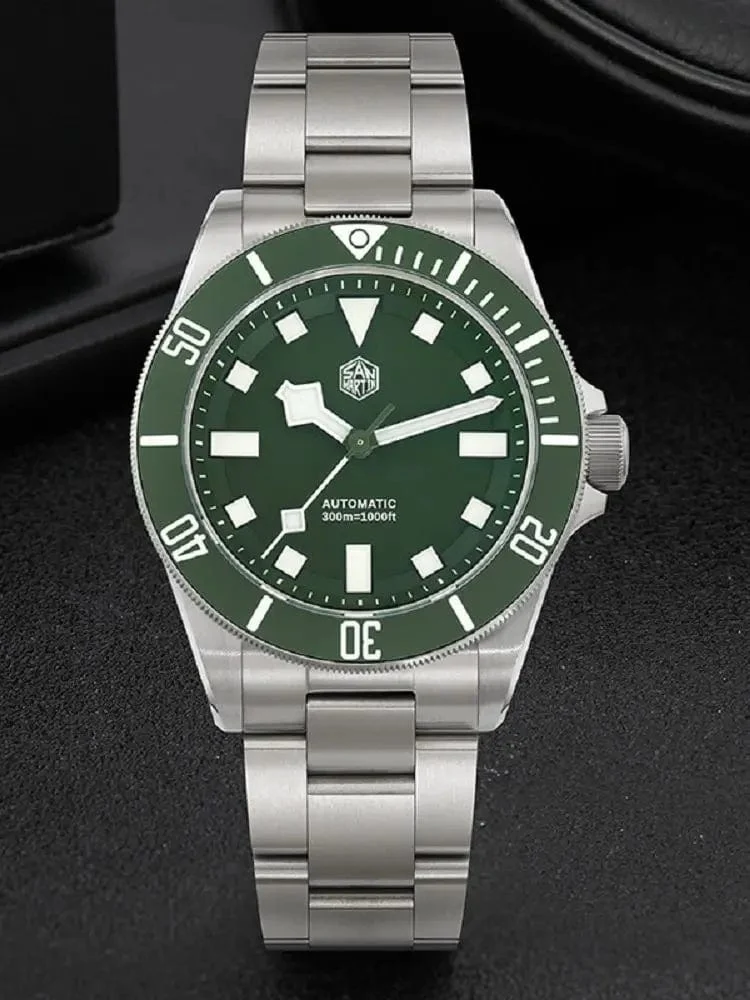 San Martin SN0121T Titan-Taucheruhr NH35 Automatikwerk Uhren Grade2 Titan 120 Click Wasserdicht 300m Armbanduhr
