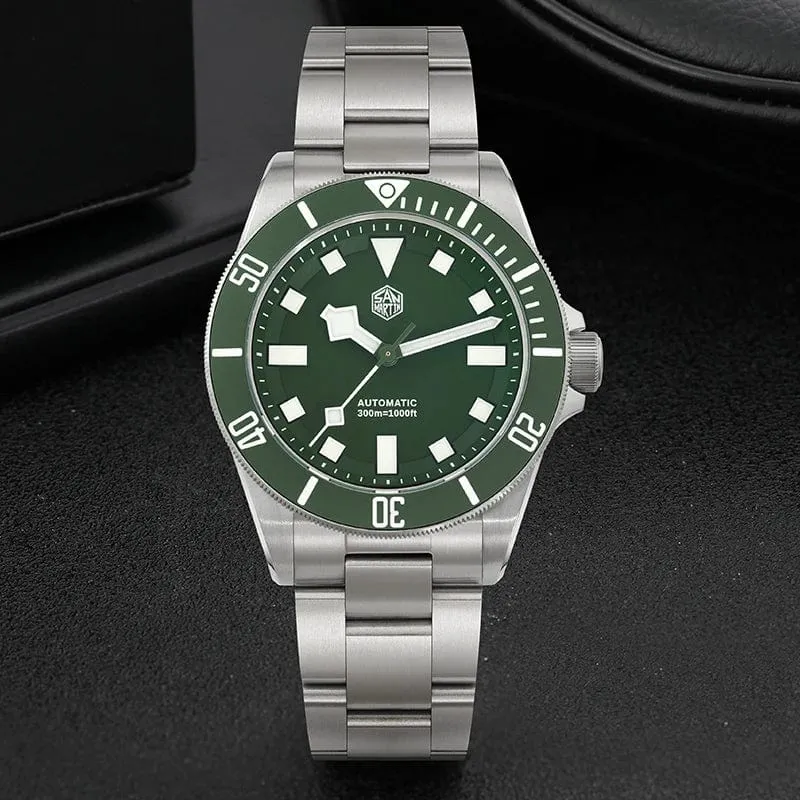 San Martin SN0121T Titan-Taucheruhr NH35 Automatikwerk Uhren Grade2 Titan 120 Click Wasserdicht 300m Armbanduhr