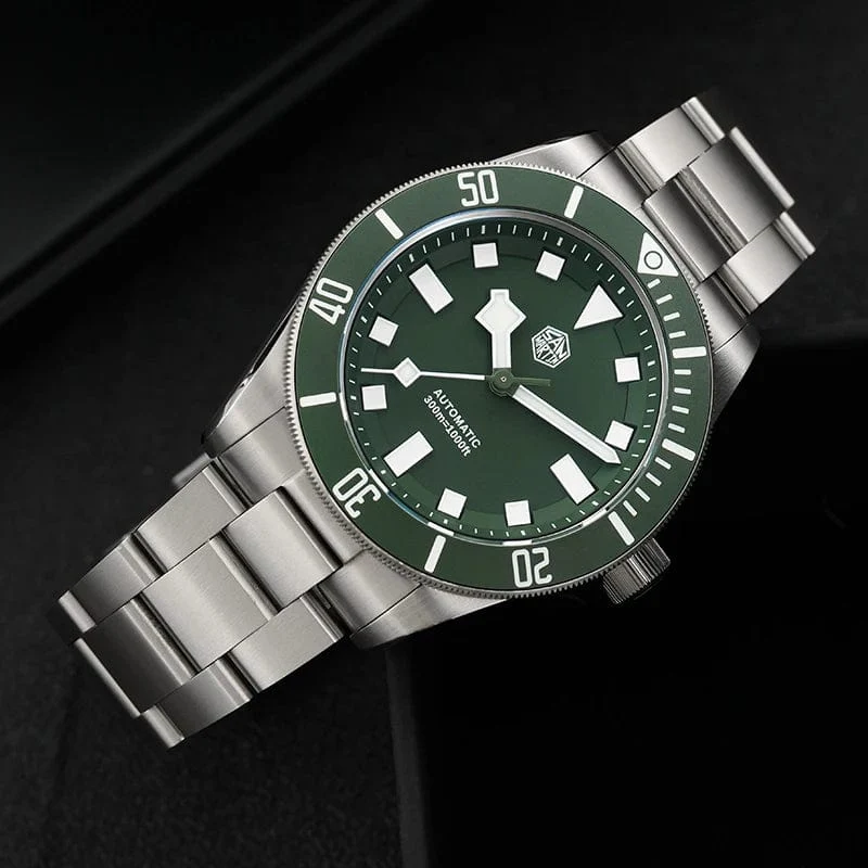 San Martin SN0121T Titan-Taucheruhr NH35 Automatikwerk Uhren Grade2 Titan 120 Click Wasserdicht 300m Armbanduhr