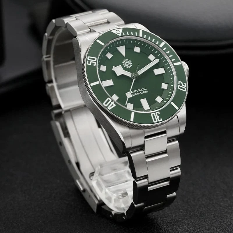 San Martin SN0121T Titan-Taucheruhr NH35 Automatikwerk Uhren Grade2 Titan 120 Click Wasserdicht 300m Armbanduhr