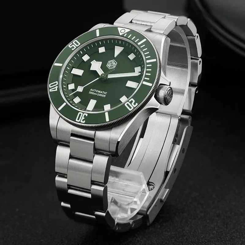 San Martin SN0121T Titan-Taucheruhr NH35 Automatikwerk Uhren Grade2 Titan 120 Click Wasserdicht 300m Armbanduhr