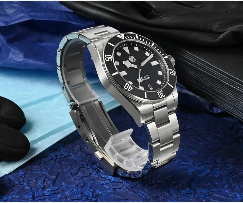San Martin SN0121T Titan-Taucheruhr NH35 Automatikwerk Uhren Grade2 Titan 120 Click Wasserdicht 300m Armbanduhr