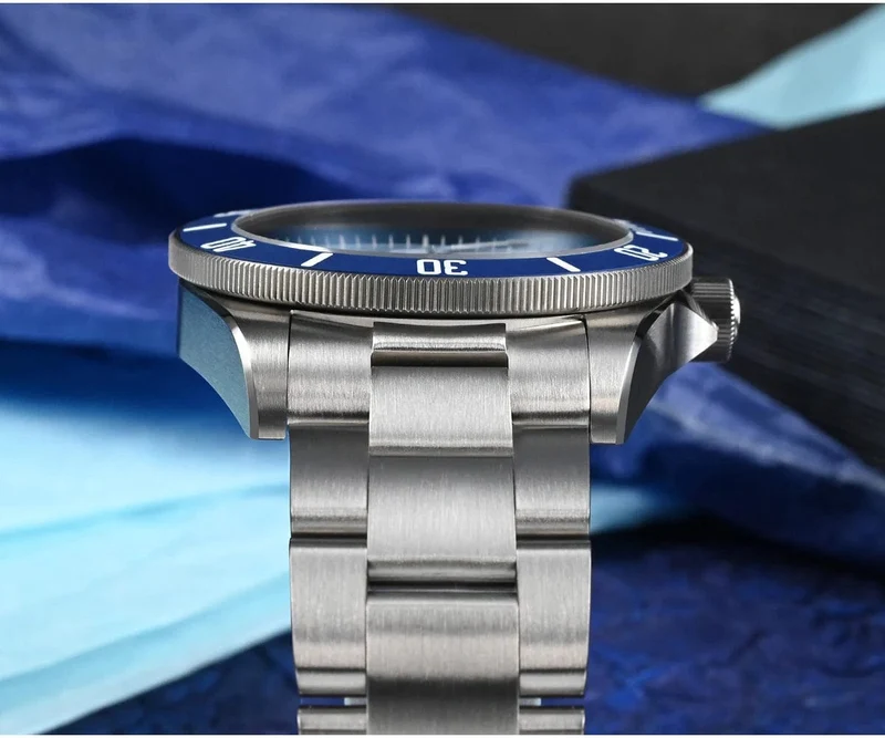 San Martin SN0121T Titan-Taucheruhr NH35 Automatikwerk Uhren Grade2 Titan 120 Click Wasserdicht 300m Armbanduhr