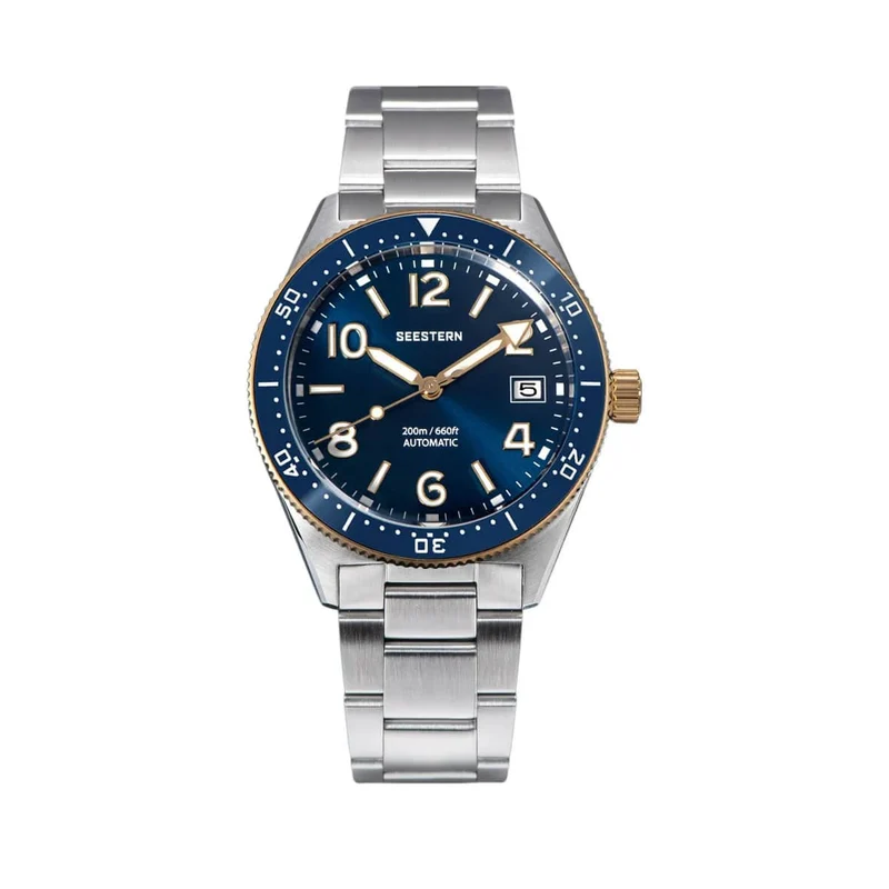 S434 Taucheruhr Herren Automatik NH35A Uhrwerk BGW9 Leuchtende mechanische Armbanduhren 20ATM wasserdicht Saphir Faltschließe