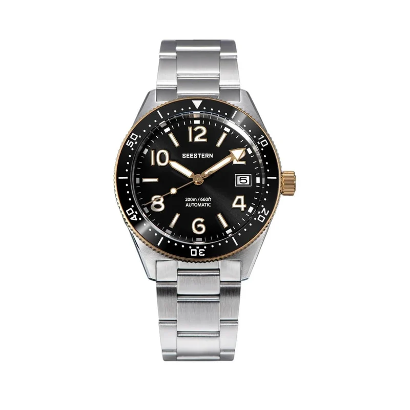 S434 Taucheruhr Herren Automatik NH35A Uhrwerk BGW9 Leuchtende mechanische Armbanduhren 20ATM wasserdicht Saphir Faltschließe