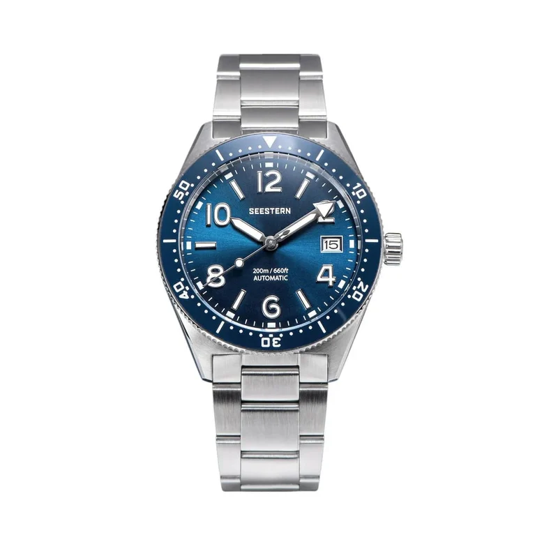 S434 Taucheruhr Herren Automatik NH35A Uhrwerk BGW9 Leuchtende mechanische Armbanduhren 20ATM wasserdicht Saphir Faltschließe