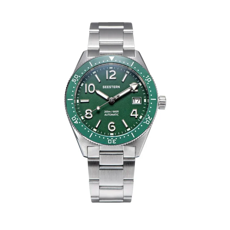 S434 Taucheruhr Herren Automatik NH35A Uhrwerk BGW9 Leuchtende mechanische Armbanduhren 20ATM wasserdicht Saphir Faltschließe