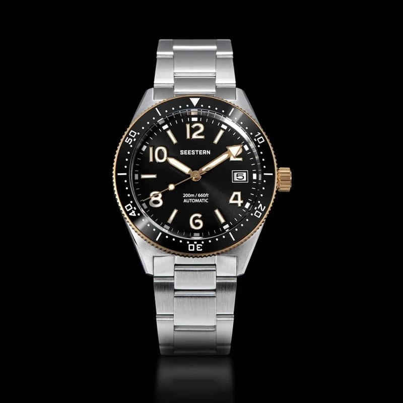 S434 Taucheruhr Herren Automatik NH35A Uhrwerk BGW9 Leuchtende mechanische Armbanduhren 20ATM wasserdicht Saphir Faltschließe