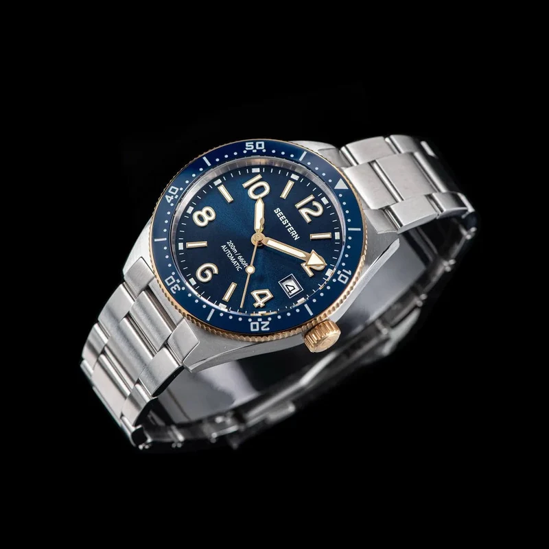 S434 Taucheruhr Herren Automatik NH35A Uhrwerk BGW9 Leuchtende mechanische Armbanduhren 20ATM wasserdicht Saphir Faltschließe