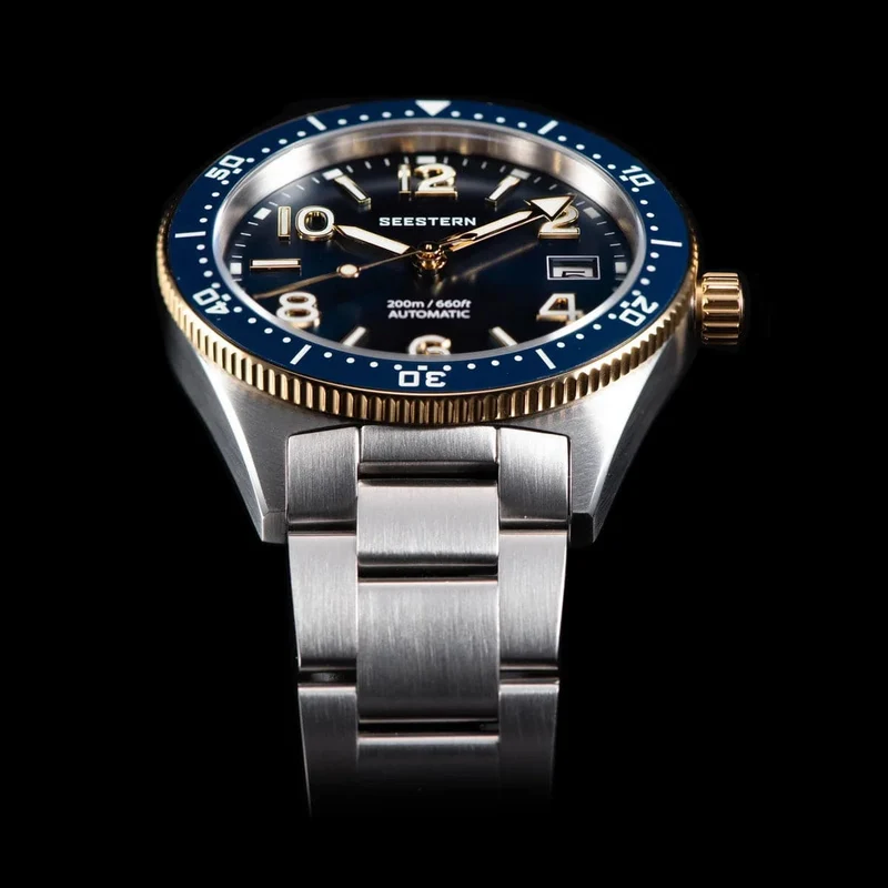 S434 Taucheruhr Herren Automatik NH35A Uhrwerk BGW9 Leuchtende mechanische Armbanduhren 20ATM wasserdicht Saphir Faltschließe