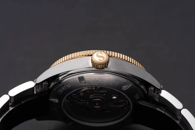 S434 Taucheruhr Herren Automatik NH35A Uhrwerk BGW9 Leuchtende mechanische Armbanduhren 20ATM wasserdicht Saphir Faltschließe