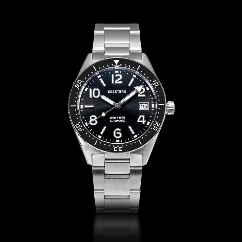 S434 Taucheruhr Herren Automatik NH35A Uhrwerk BGW9 Leuchtende mechanische Armbanduhren 20ATM wasserdicht Saphir Faltschließe