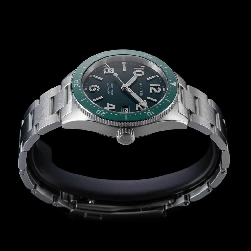 S434 Taucheruhr Herren Automatik NH35A Uhrwerk BGW9 Leuchtende mechanische Armbanduhren 20ATM wasserdicht Saphir Faltschließe