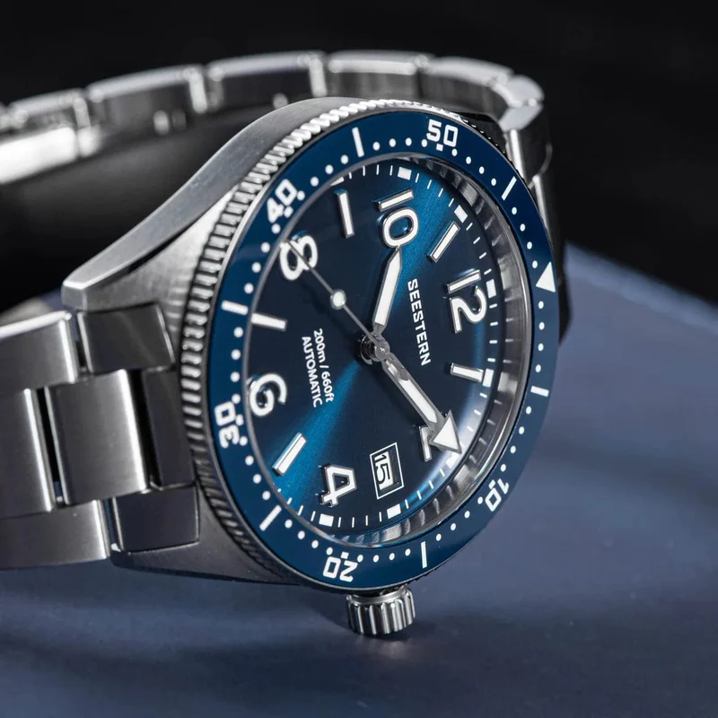 S434 Taucheruhr Herren Automatik NH35A Uhrwerk BGW9 Leuchtende mechanische Armbanduhren 20ATM wasserdicht Saphir Faltschließe