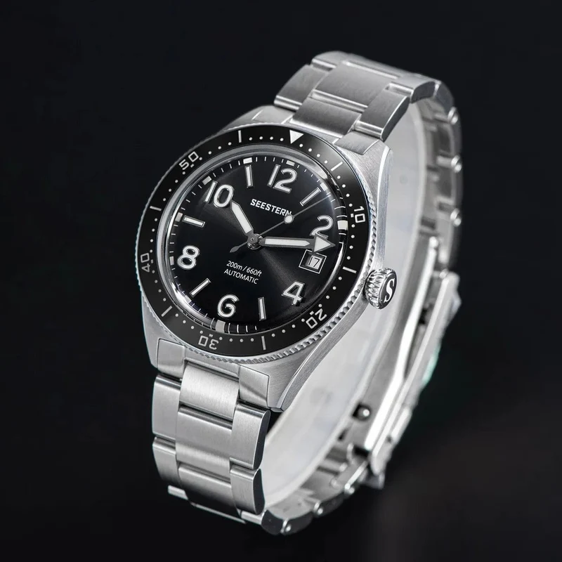 S434 Taucheruhr Herren Automatik NH35A Uhrwerk BGW9 Leuchtende mechanische Armbanduhren 20ATM wasserdicht Saphir Faltschließe