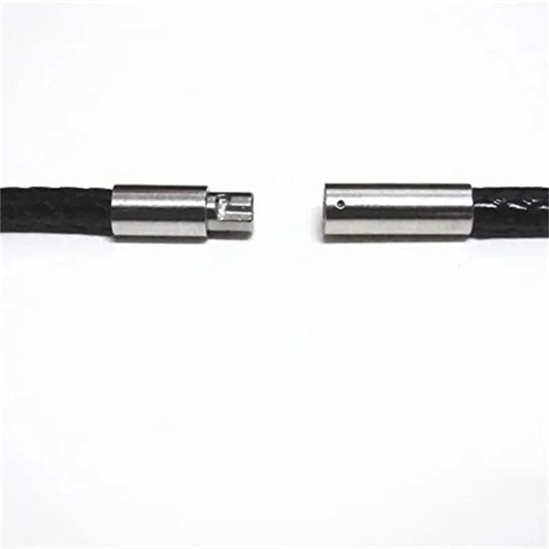 1.5/2/3mm Schwarz Rot Armband Edelstahl Verschluss Für Frauen Mann Paar Leder String Homme Hand Gewinde männlichen Schmuck Trendy