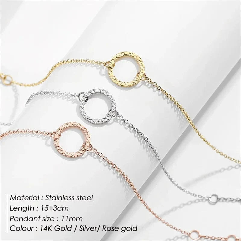 eManco Damen-Armband, trendig, dünn, 316 Edelstahl, minimalistische Kettenarmbänder für Frauen, Armband mit verstellbarer Länge