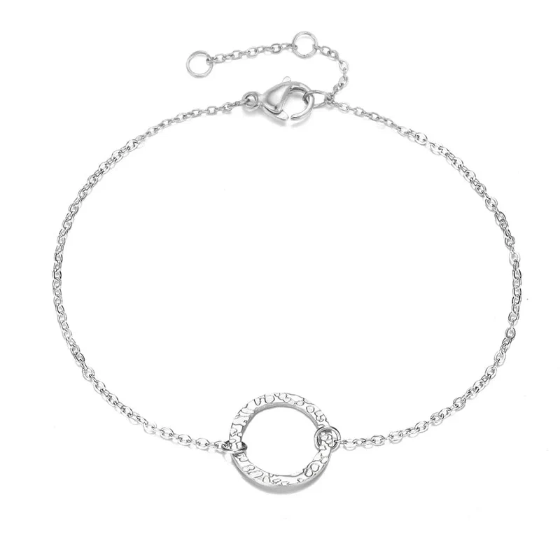 eManco Damen-Armband, trendig, dünn, 316 Edelstahl, minimalistische Kettenarmbänder für Frauen, Armband mit verstellbarer Länge