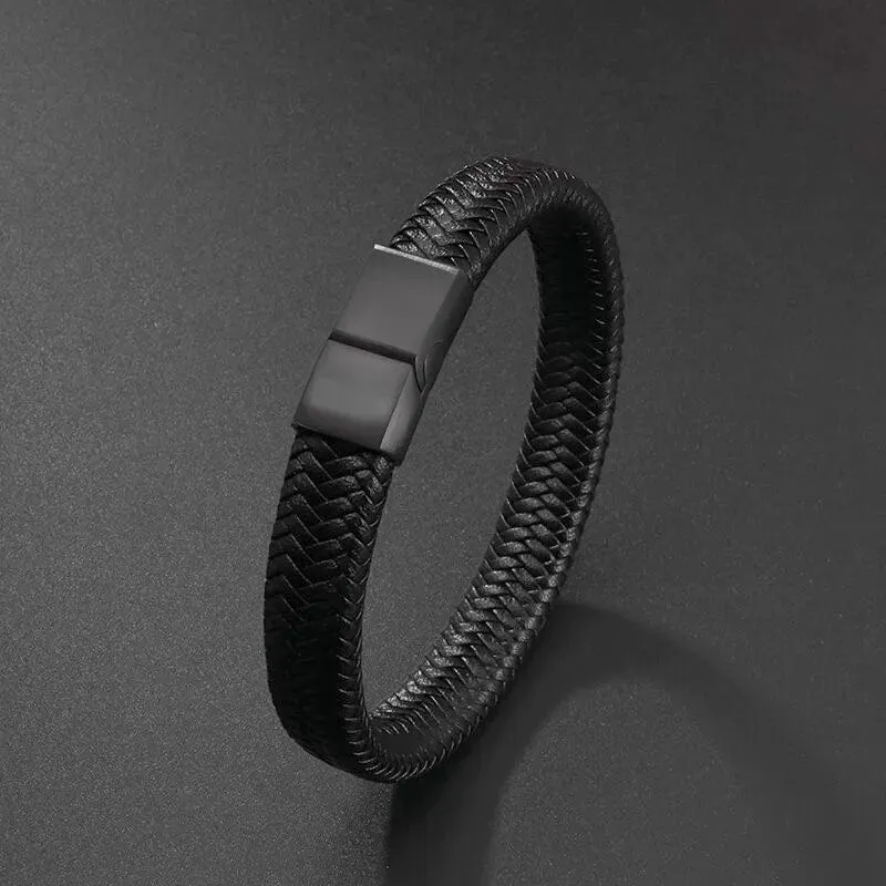 Geflochtenes zweireihiges Metallarmband aus Edelstahl, geeignet für Männer und Mädchen, personalisierter Hip-Hop-Rock-Party-Punk-Schmuck