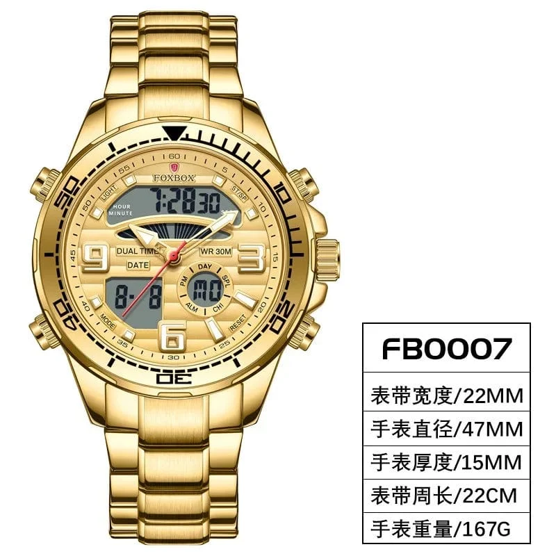 2024 LIGE Marke Foxbox Digitale Herrenuhren Top Luxus Sport Quarz Armbanduhr Für Männer Alle Stahl Militärische Wasserdichte Uhr + Box