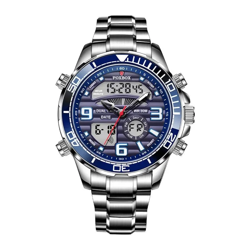 2024 LIGE Marke Foxbox Digitale Herrenuhren Top Luxus Sport Quarz Armbanduhr Für Männer Alle Stahl Militärische Wasserdichte Uhr + Box