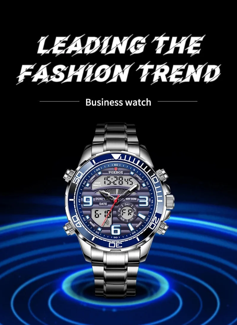 2024 LIGE Marke Foxbox Digitale Herrenuhren Top Luxus Sport Quarz Armbanduhr Für Männer Alle Stahl Militärische Wasserdichte Uhr + Box