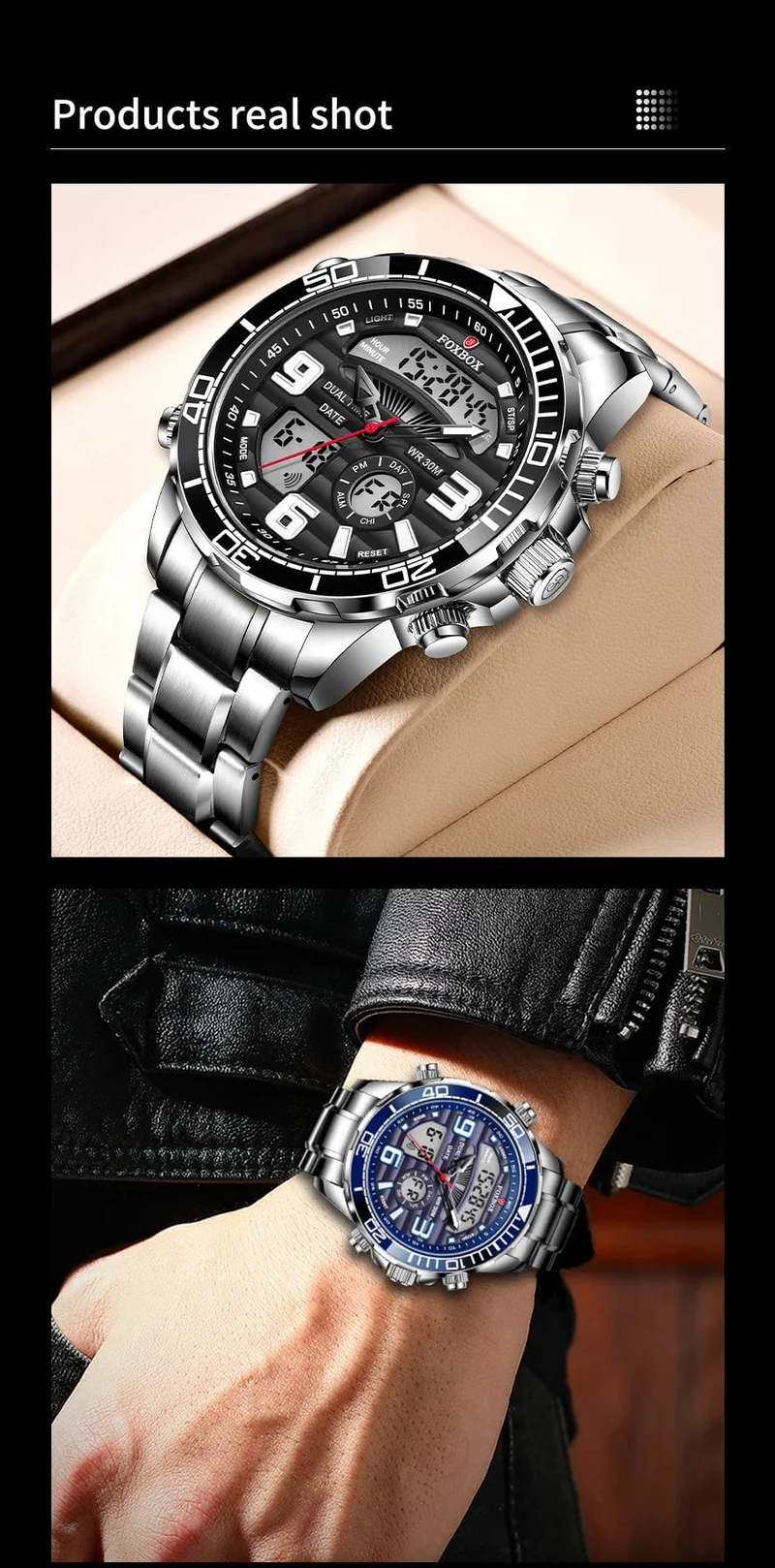 2024 LIGE Marke Foxbox Digitale Herrenuhren Top Luxus Sport Quarz Armbanduhr Für Männer Alle Stahl Militärische Wasserdichte Uhr + Box