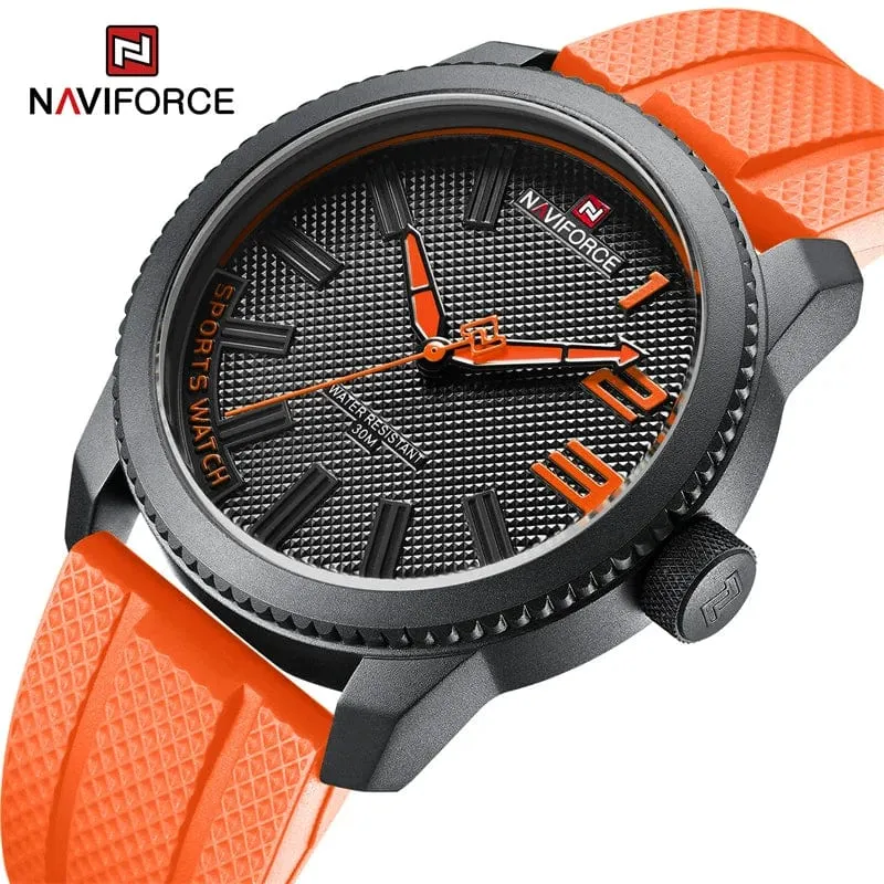 NAVIFORCE Top Luxus Marke Quarzuhr Männer Silikon Band Militär Uhren 30ATM Wasserdichte Armbanduhr Relogio Masculino 2022