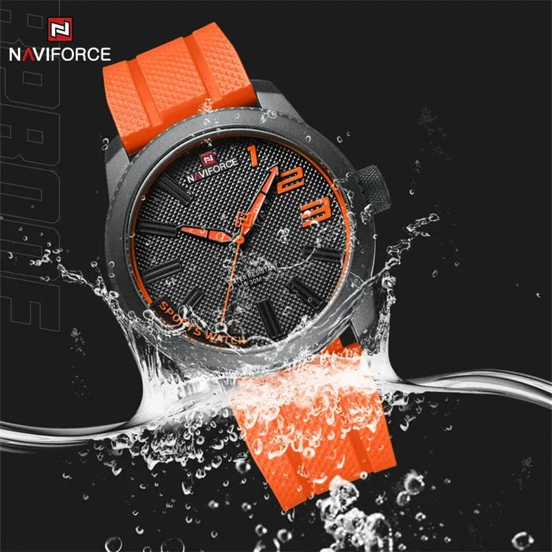 NAVIFORCE Top Luxus Marke Quarzuhr Männer Silikon Band Militär Uhren 30ATM Wasserdichte Armbanduhr Relogio Masculino 2022
