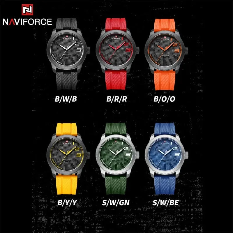 NAVIFORCE Top Luxus Marke Quarzuhr Männer Silikon Band Militär Uhren 30ATM Wasserdichte Armbanduhr Relogio Masculino 2022
